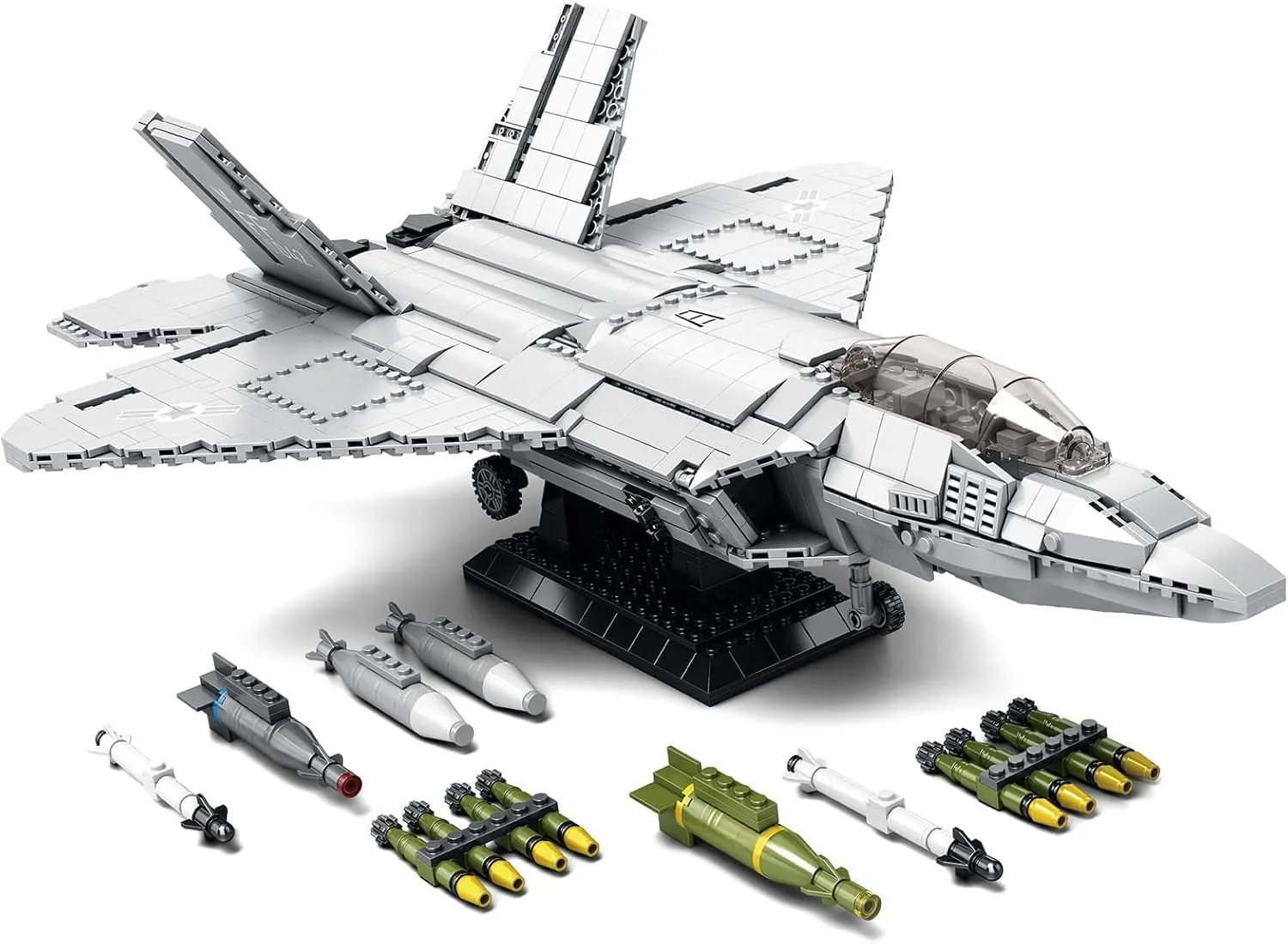 Airplane Building Block Set for Adult Boys (1837Picece), F-22 Raptor Fighter Jet Model for Home Office Collection, Fighter Jet Building Toy, filmy Birthday Gifts for Building Blocks Lover Military 