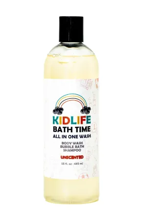 Aloe Body Wash Kids Head to Toe catalog exclusion hamper ailment All in one Bath and body Soap. Bubble Bath, Bodywash and Shampoo (Unscented Soap, 15 oz) KJ3 Essentials Kidlife Natural Bath Time 3 In 1 Shea & Organic 