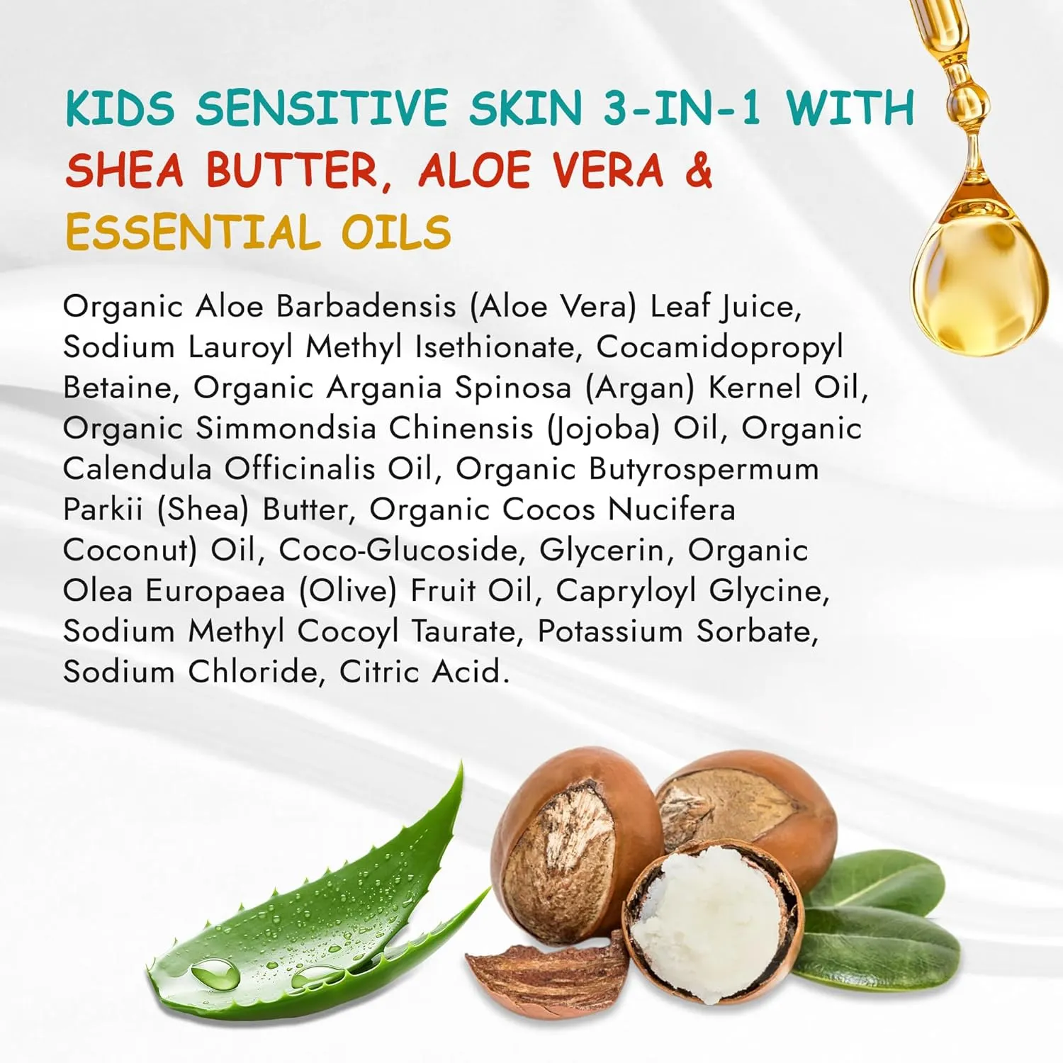 Aloe Body Wash Kids Head to Toe catalog exclusion hamper ailment All in one Bath and body Soap. Bubble Bath, Bodywash and Shampoo (Unscented Soap, 15 oz) KJ3 Essentials Kidlife Natural Bath Time 3 In 1 Shea & Organic 