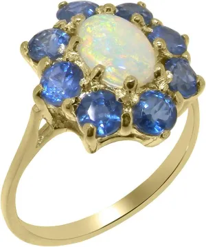 & Sapphire Womens Cluster Ring jot milligram herald - Sizes 4 to 12 Available LetsBuyGold 14k Yellow Gold Natural Opal 