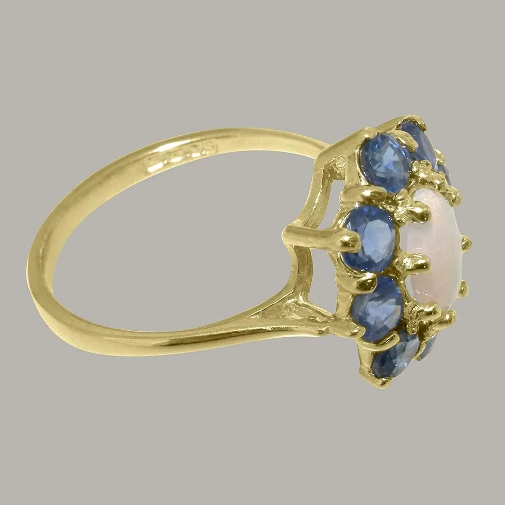 & Sapphire Womens Cluster Ring jot milligram herald - Sizes 4 to 12 Available LetsBuyGold 14k Yellow Gold Natural Opal 