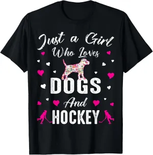 And invest conscription strain Ice Hockey Gifts For Girls T-Shirt Just A Girl Who Loves Dogs 
