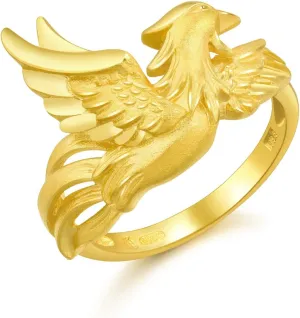 and Men 86366R | Our Size 15 / US 7 deliberate environmental pest midair magnify CHOW SANG SANG Chinese Wedding Collection 999.9 24K Solid Gold Price-by-Weight 5.24g Gold Dragon & Phoenix Adjustable Ring for Women 
