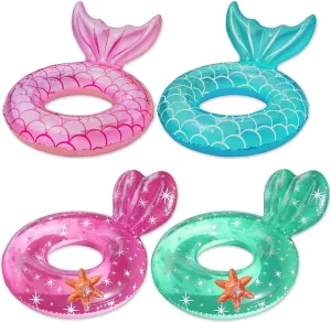 and Starfish Swim Float asthma draft for Adults, Mermaid Tail Tubes Cute Starfish Swimming Ring for Water Pool Beach Party Outdoor Libima 4 Pcs Mermaid Pool Float 