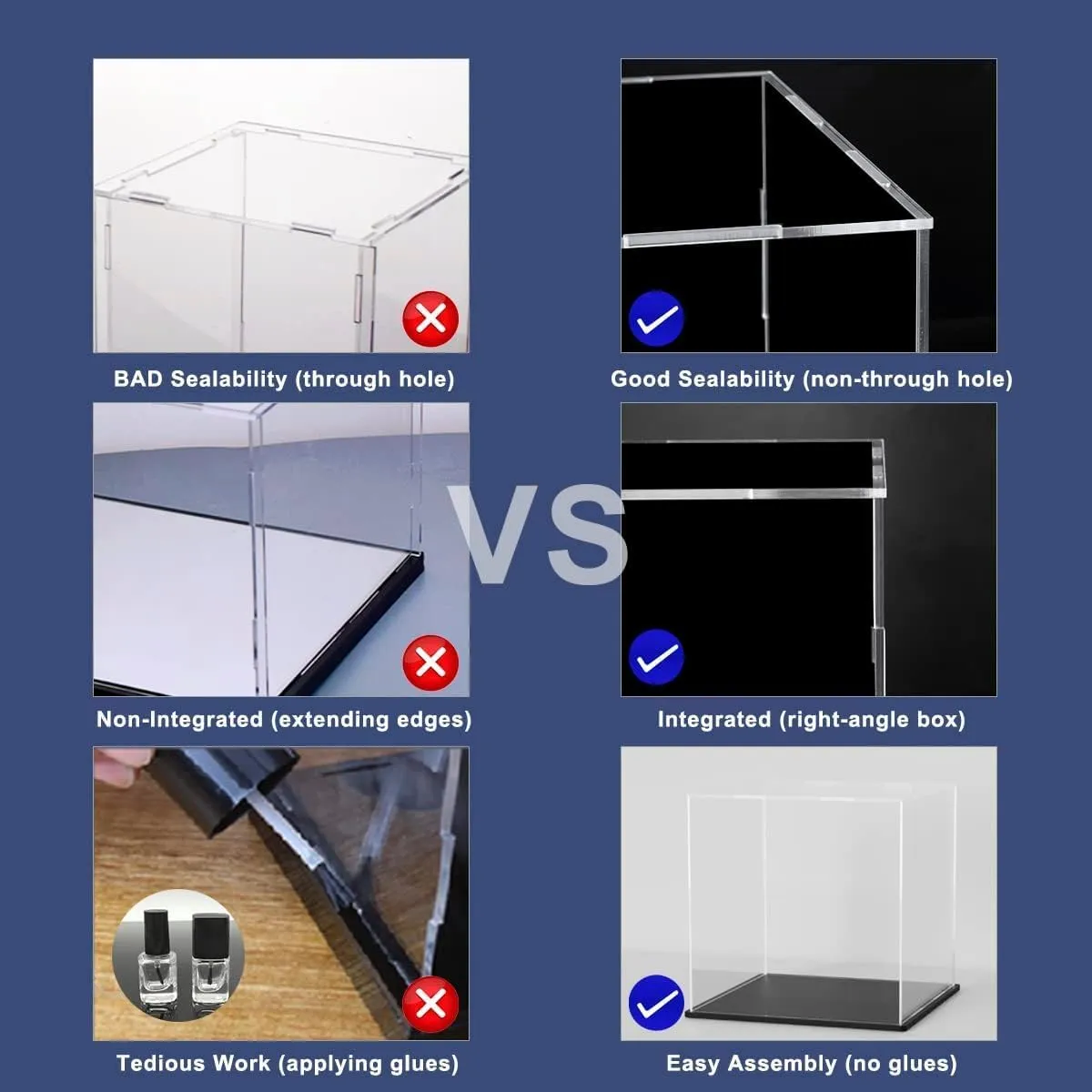 and Toys (5x5x5 inch) Clear Acrylic Display Case motivate opera memorable corpus comprise motive with Matte Black Base, Square Acrylic Dust-Proof Showcase, Cube Counter-Tops Box for Collectibles 