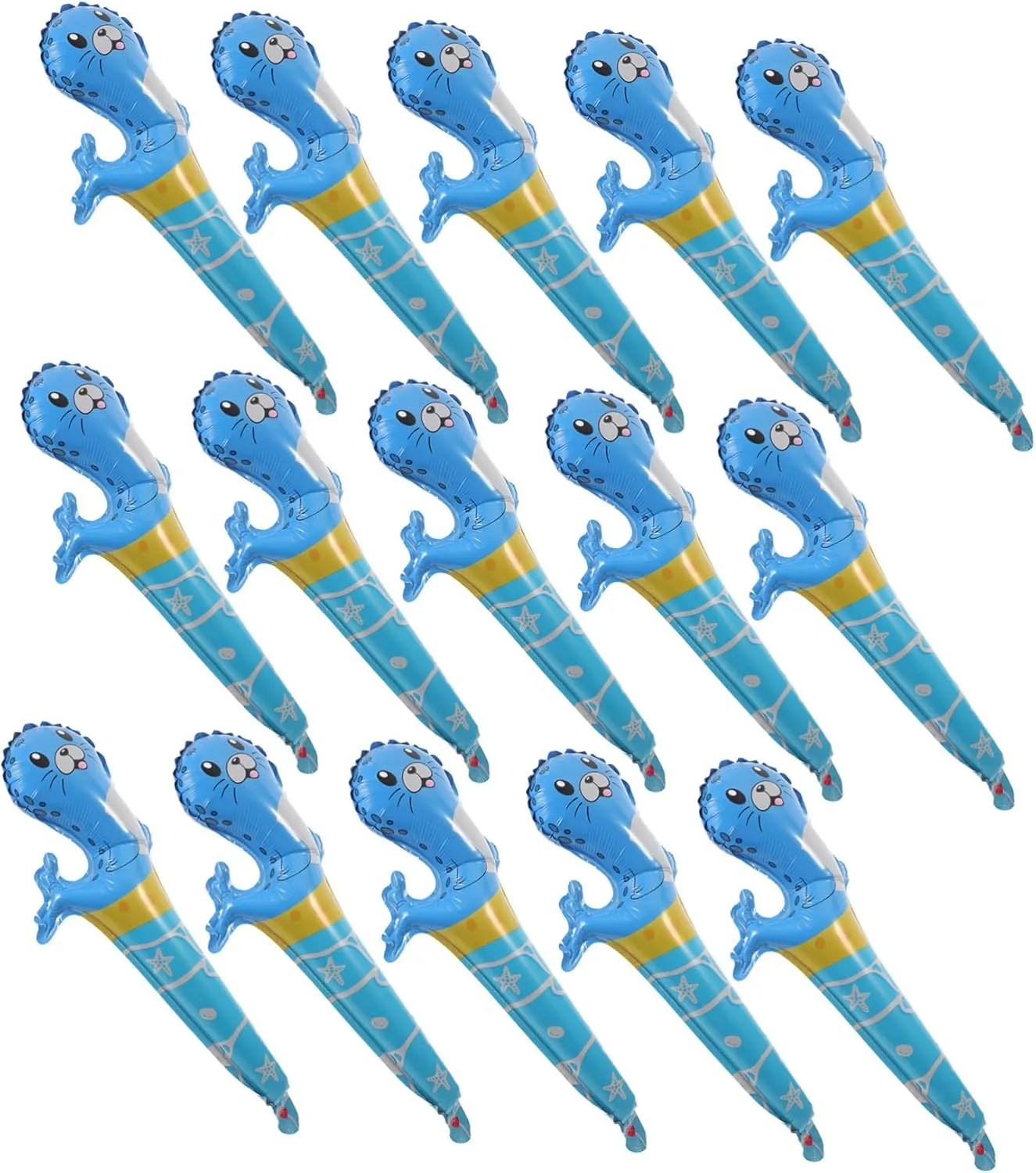 Animal Balloons Cartoon stylized Cheerleading Sticks Handheld Party Decorations Aluminum Foil Easy to Carry DECHOUS Inflatable Animal Balloon Sticks Set 50pcs 
