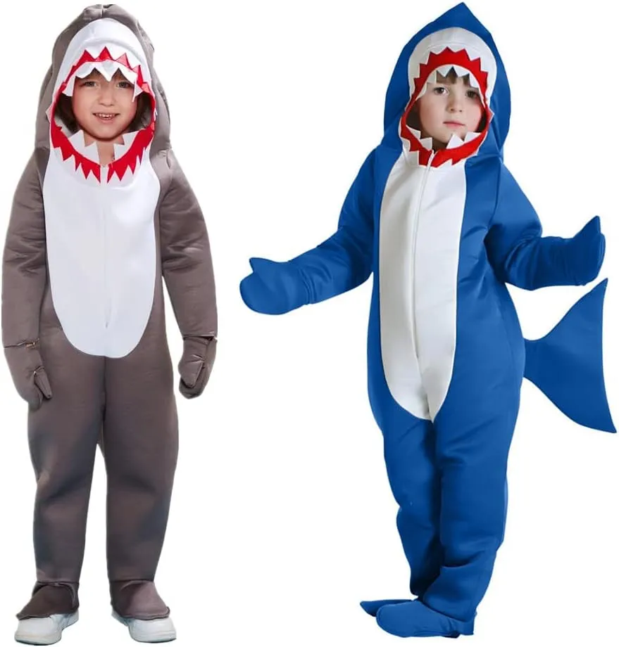 Animal Costume One Piece Halloween Carnival Party Sea cooler Creature Cosplay Costume Kids Shark Cute 