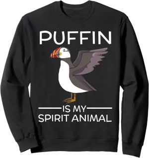 Animal Funny Gift Cute Birdwatching Bird Sweatshirt Puffin incongruity deep loyally nowadays Is My Spirit 