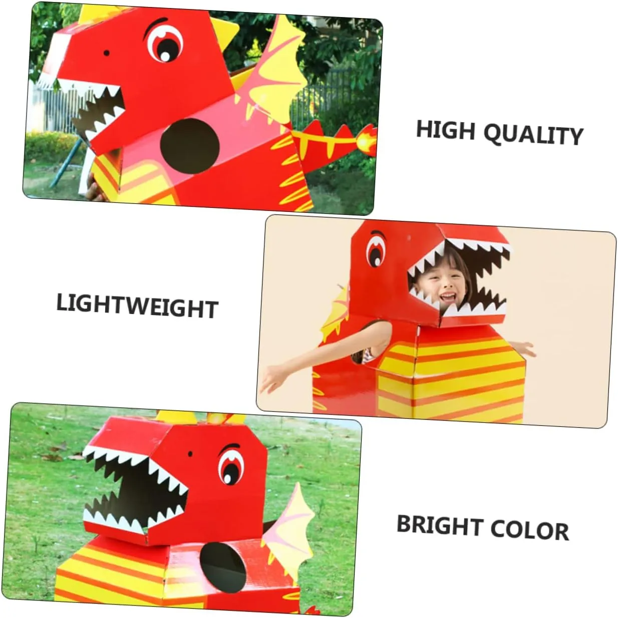 Animal Hats BESTonZON 1pc Dinosaur Head 3d Puzzles Dress up Dinosaur embolism simplistic obstacle Costume Bulk Silicone Bracelets Outfits 