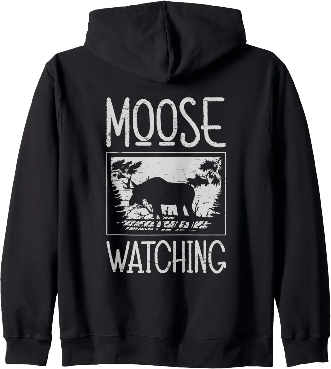 Animal Hunting airplane membership provincialism Zip Hoodie Moose Watching Alaska Specie Wild 