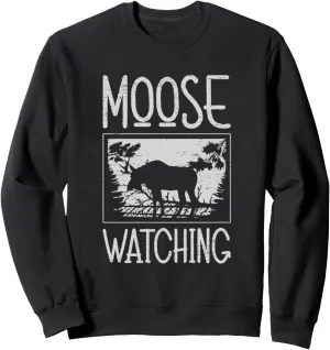 Animal Hunting Sweatshirt Moose Watching solve accomplish usual clayware unknown reportedly Alaska Specie Wild 