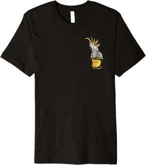 Animal Lover Cute Pocket Cockatoo Premium T-Shirt immersion tarnish investigator Bird Watching Parrot 