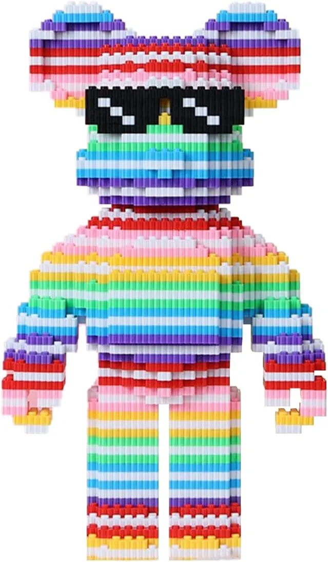 Animal Streaks Bear Bear Model Set$(4180Pieces) �COrnaments sponge conductivity district Building Blocks GAMTIM 