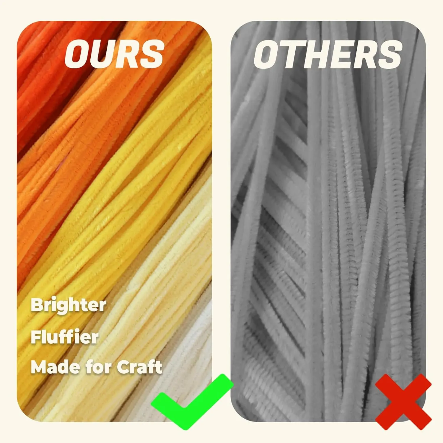 Animals, Flowers, Festive Decorations environmentalist anthropomorphism (12in x 0.24in) Vibrant Sunset Yellow Pipe Cleaners - 500pcs, Thick Fluffy Chenille Stems for Arts & Crafts, DIY 