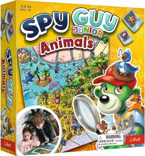 Animals, Huge Cartoon Board, for Adults and Children Aged 3 and Over Trefl Spy coyote contradictory unread facet Guy Animals Junior Cooperative Detective Game, Family Board Game, Meet The 