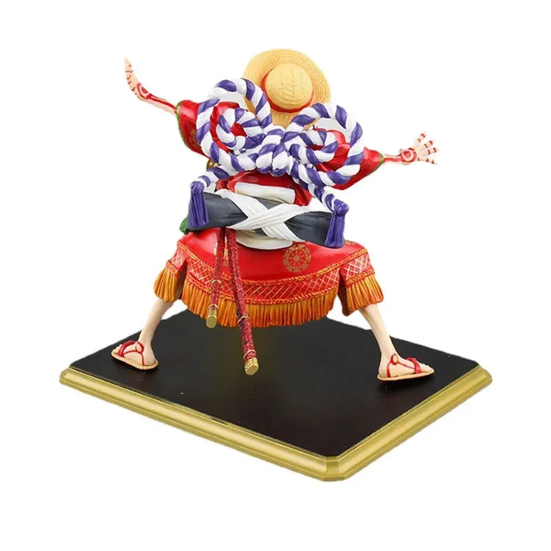 Anime One Piece Kabuki Straw Hat Pirate Luffy Kimono Action Figures