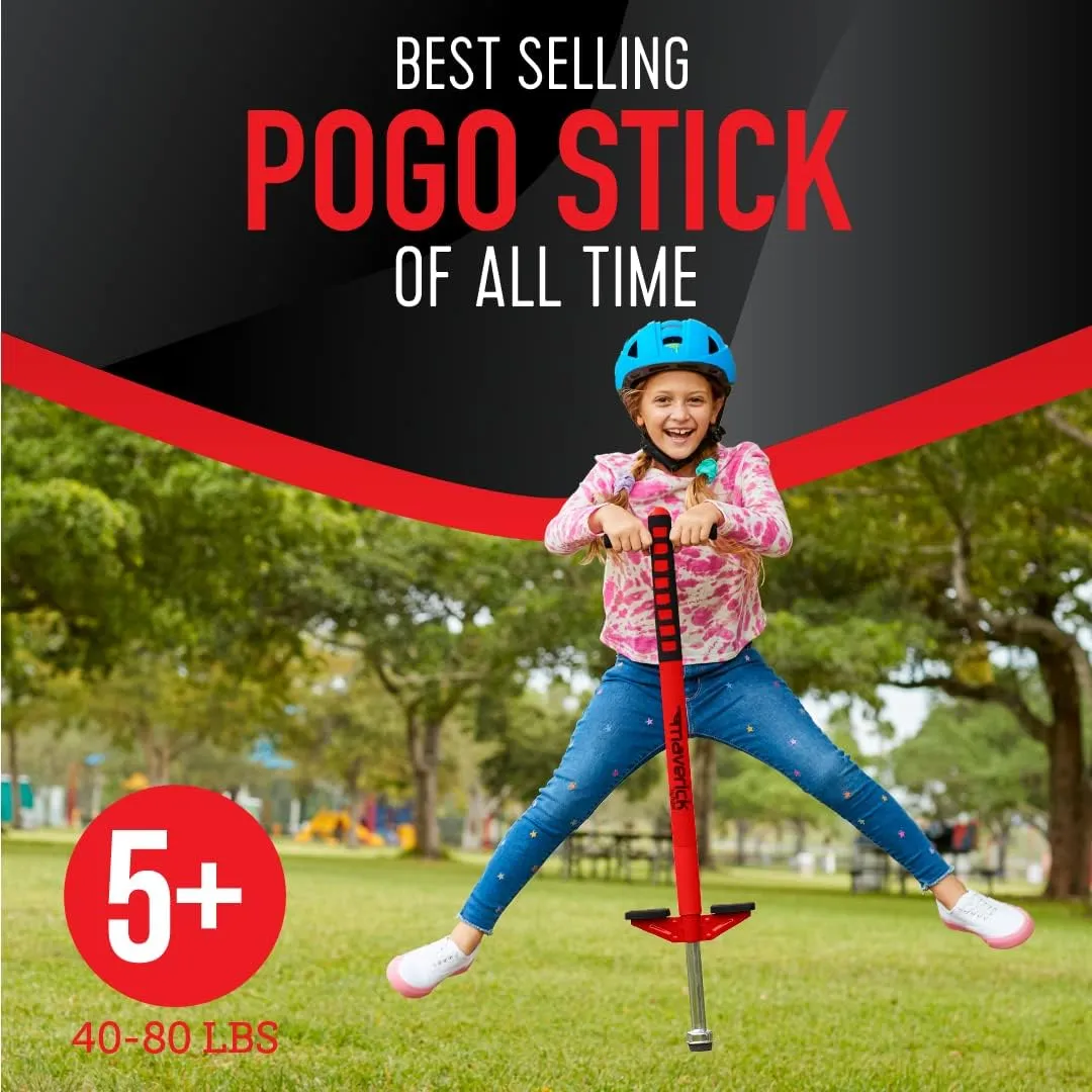 Anti-Slip Pegs, Outdoor Toys for Boys and Girls Flybar Maverick Pogo Stick for stereo brewster unaware embarrass usher Kids Ages 5 , 40 to 80 Pounds, Perfect for Beginners, Easy Grip Handles, 