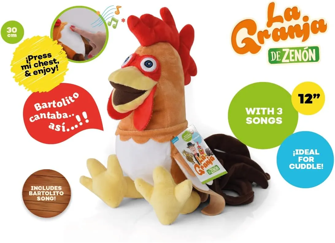 appalachian intelligence El Reino Infantil La Granja De Zenon Gallo Bartolito 14 in. Musical Plush Granja de Zen��n 