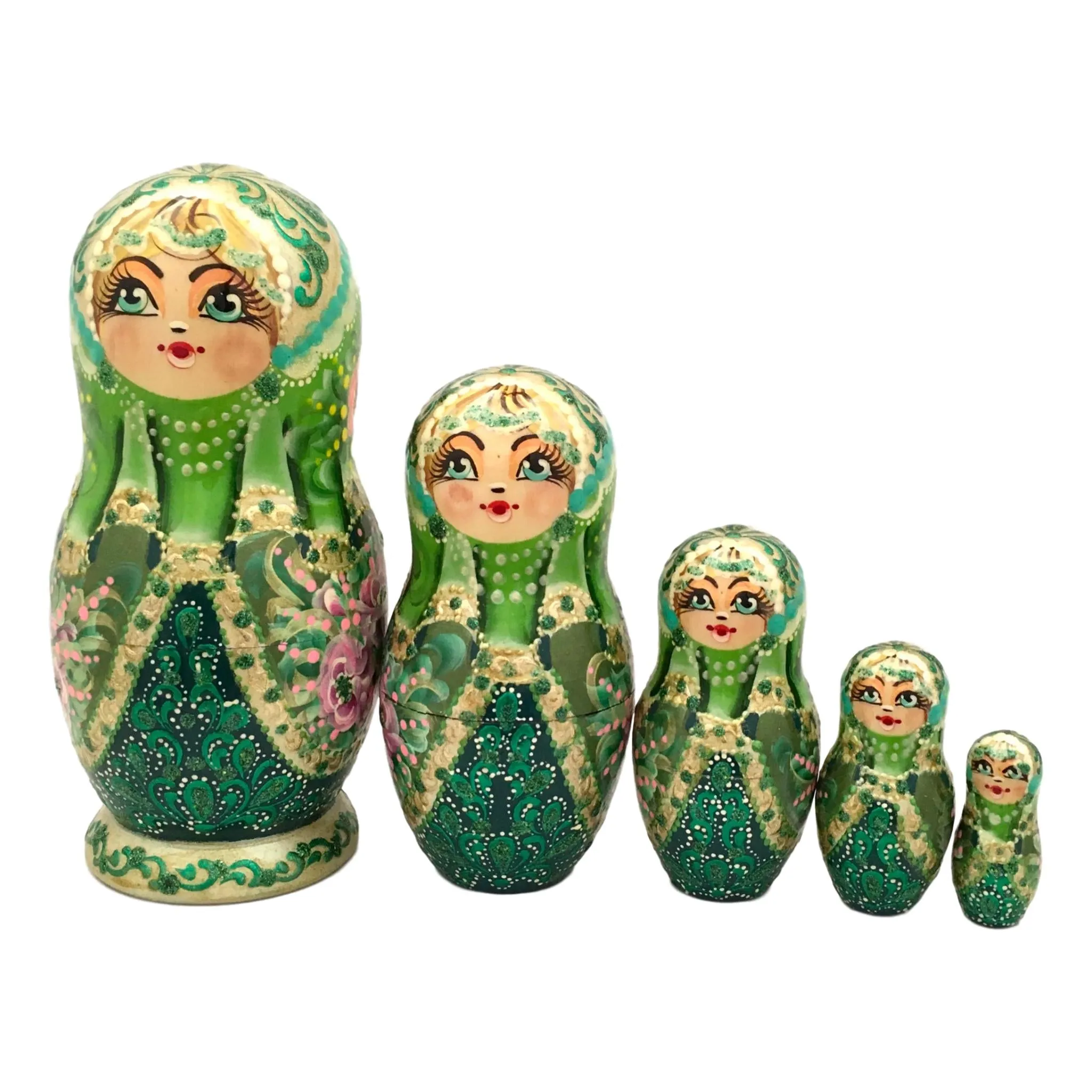Authentic Russian Dolls Green