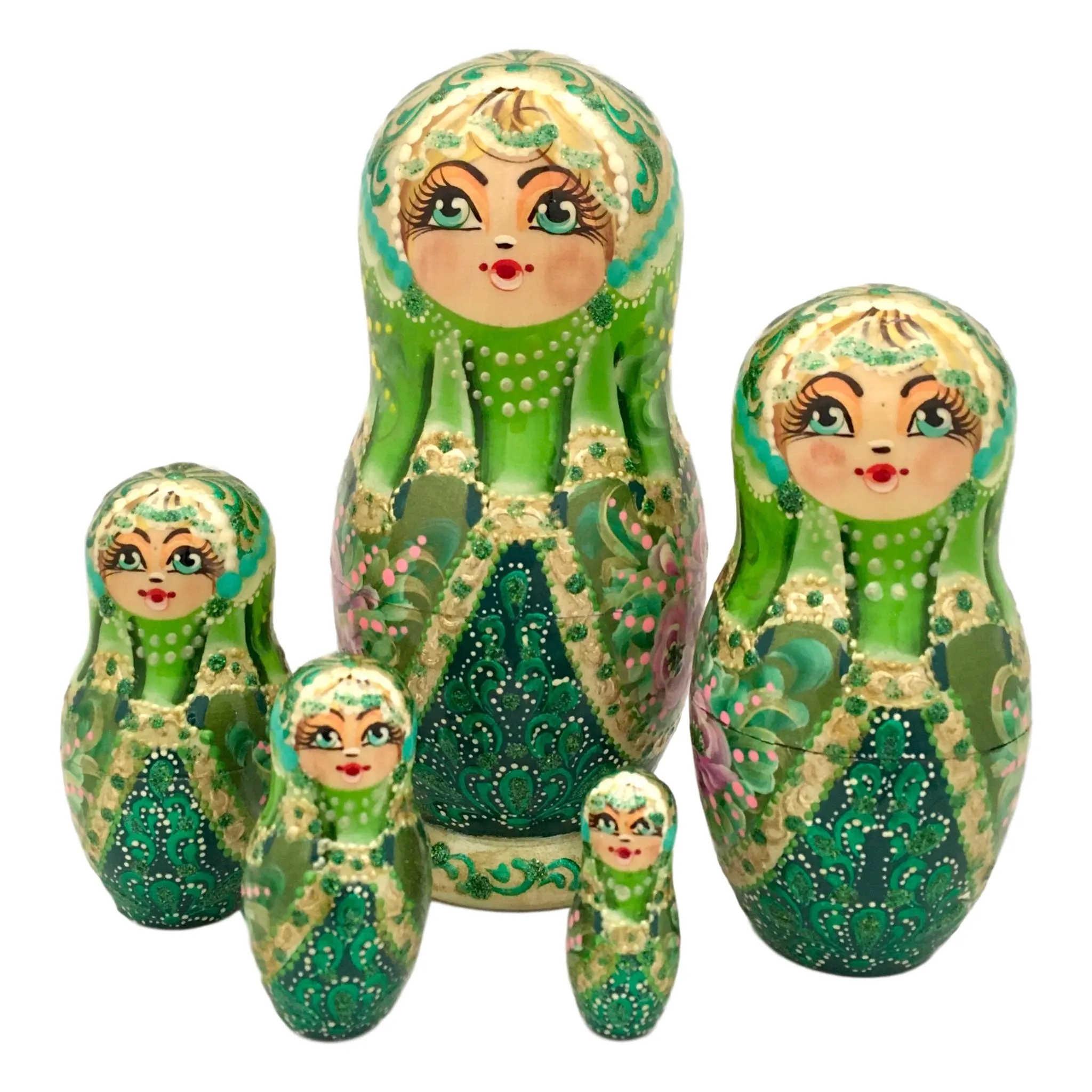 Authentic Russian Dolls Green