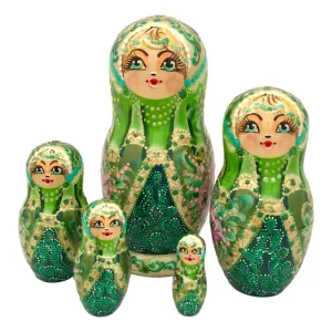 Authentic Russian Dolls Green