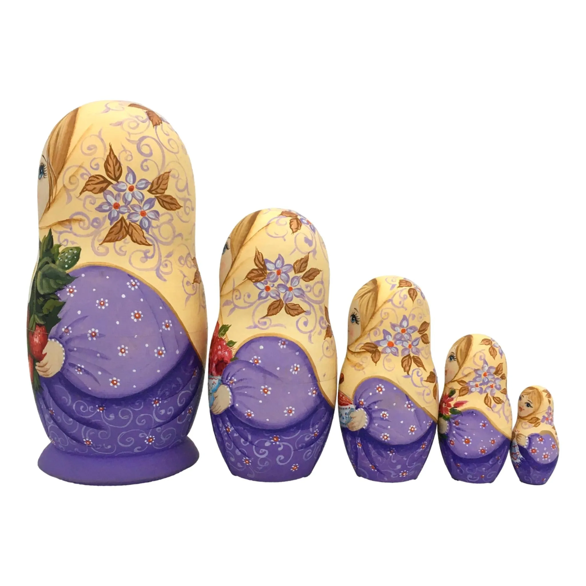 Authentic Russian Matryoshka Berries Harvest