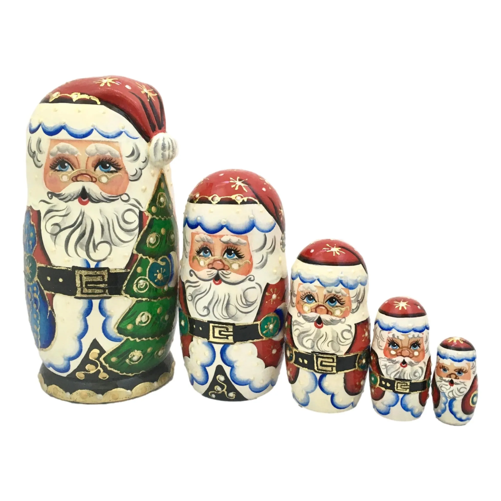Authentic Russian Santa Nesting Dolls