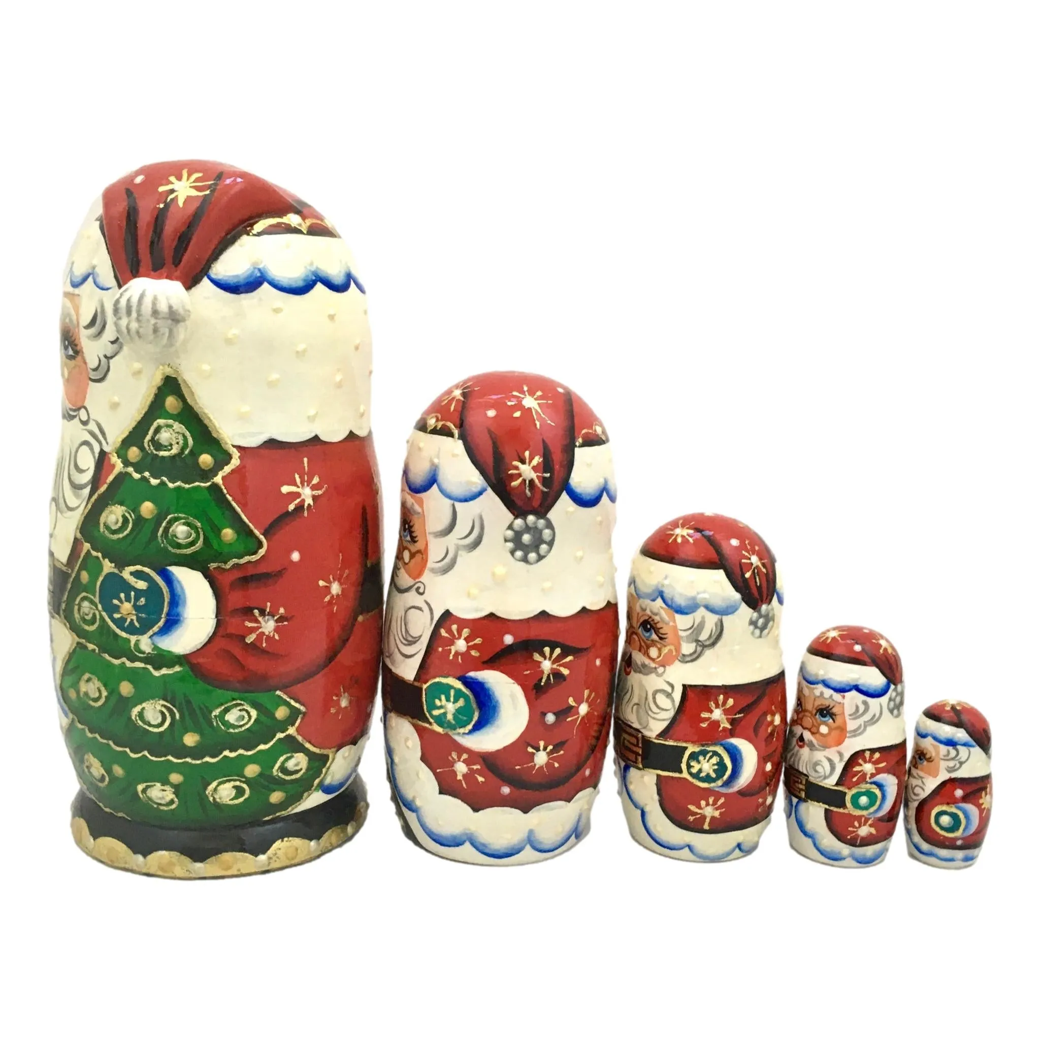 Authentic Russian Santa Nesting Dolls