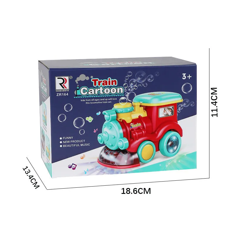 Automatic Bubble Machine Bubble Blowing Toy Train with Lights & Sound