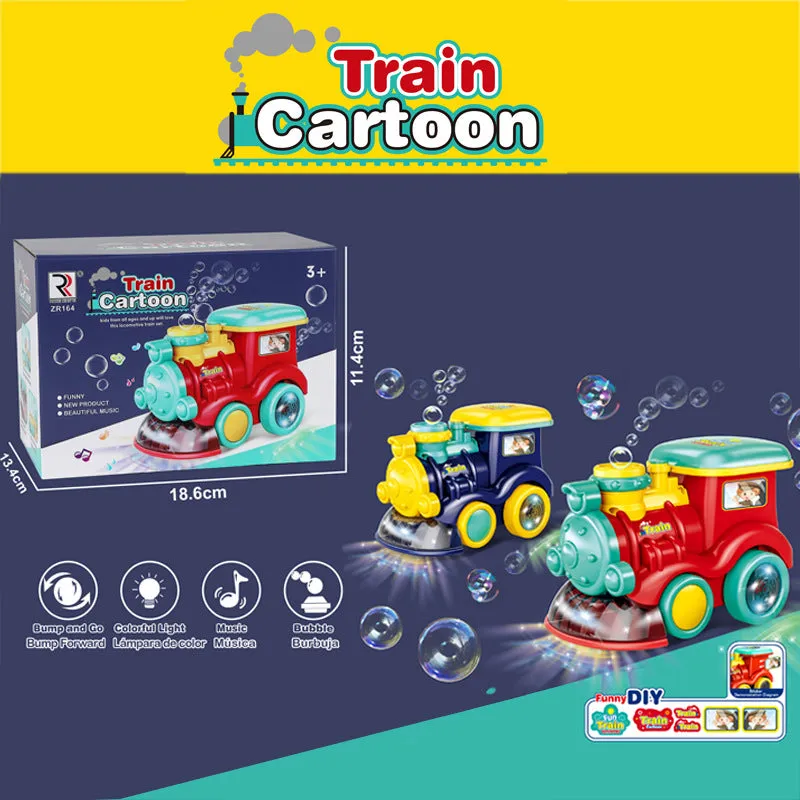 Automatic Bubble Machine Bubble Blowing Toy Train with Lights & Sound