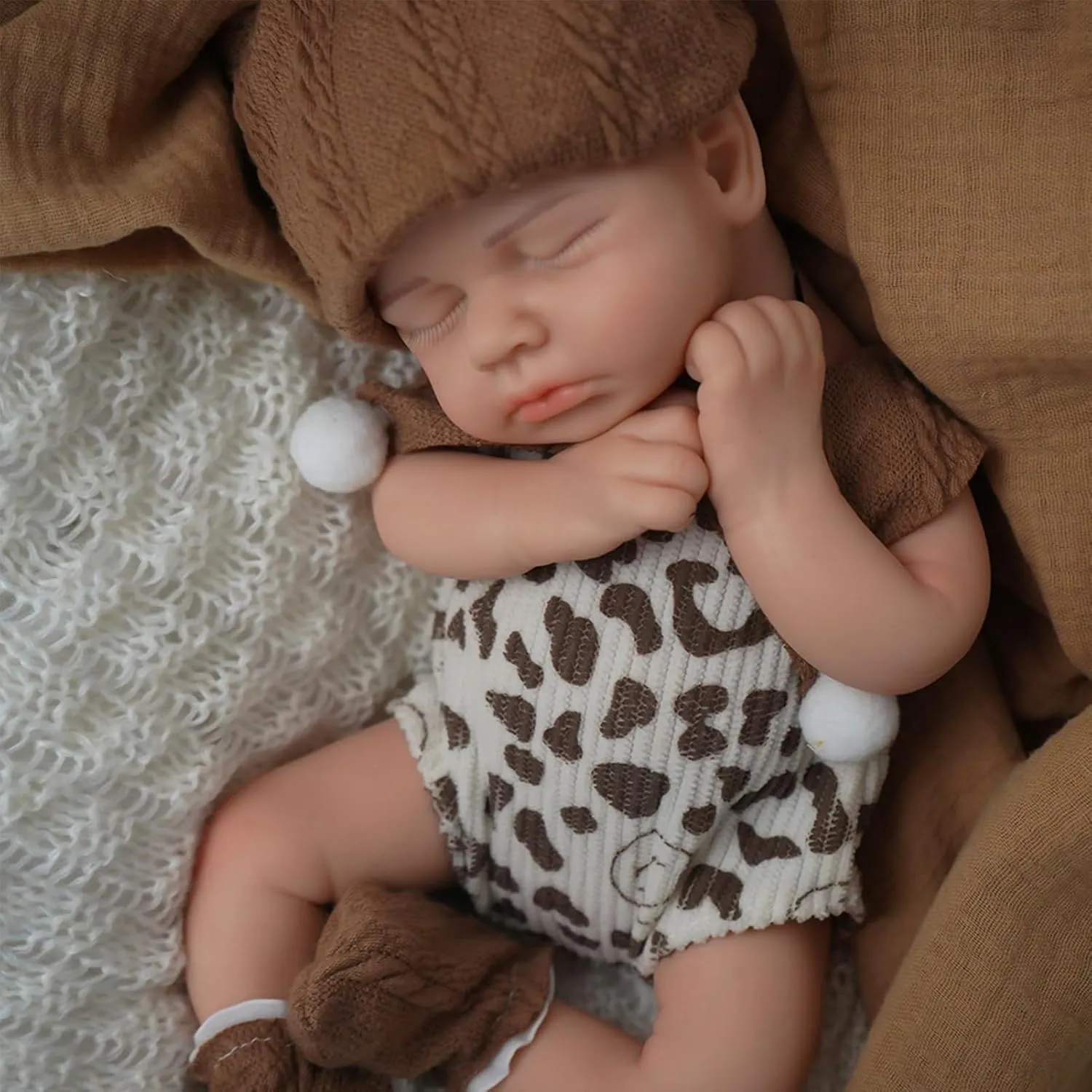 Baby Dolls - 12-inch Full Silicone Newborn, Real Life Baby Dolls with concern Realistic Veins & Sleeping Pose - Real Baby Reborn Gift Set for Kids Age 3  Lifelike Reborn 