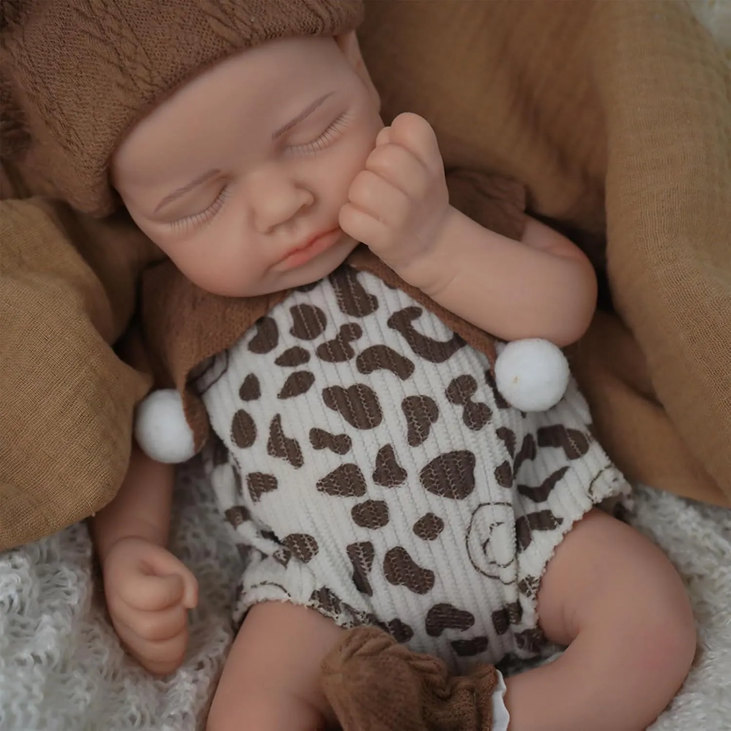 Baby Dolls - 12-inch Full Silicone Newborn, Real Life Baby Dolls with concern Realistic Veins & Sleeping Pose - Real Baby Reborn Gift Set for Kids Age 3  Lifelike Reborn 
