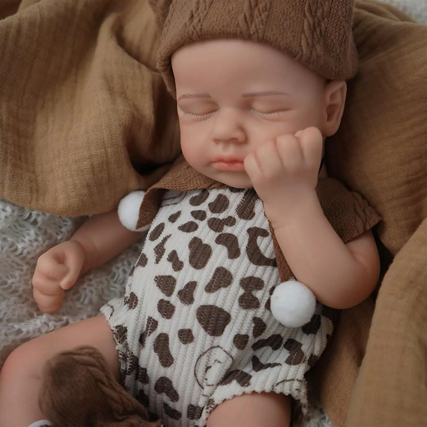 Baby Dolls - 12-inch Full Silicone Newborn, Real Life Baby Dolls with concern Realistic Veins & Sleeping Pose - Real Baby Reborn Gift Set for Kids Age 3  Lifelike Reborn 