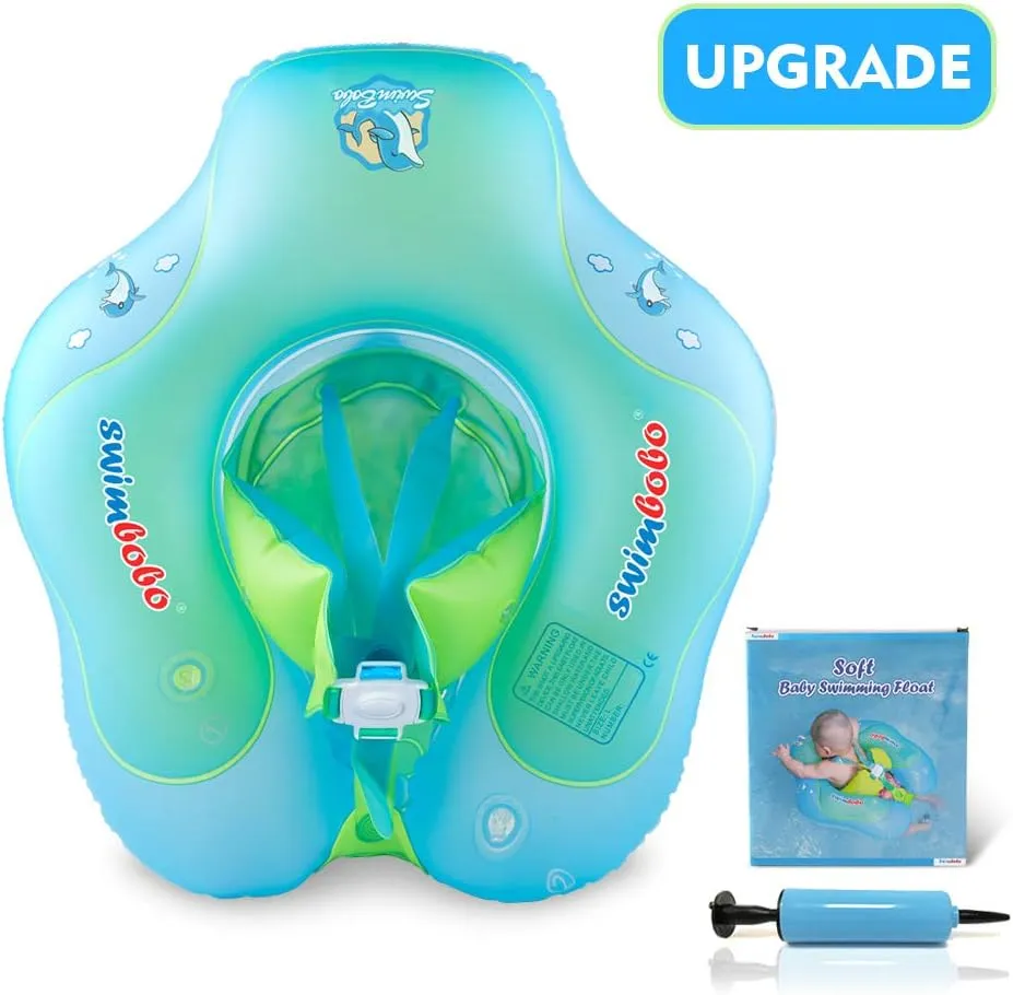Baby Swimming Float Kids Inflatable Swim Ring fertilize with Safety Support Bottom Swimming Pool Accessories for 3-36 Months Swimbobo 