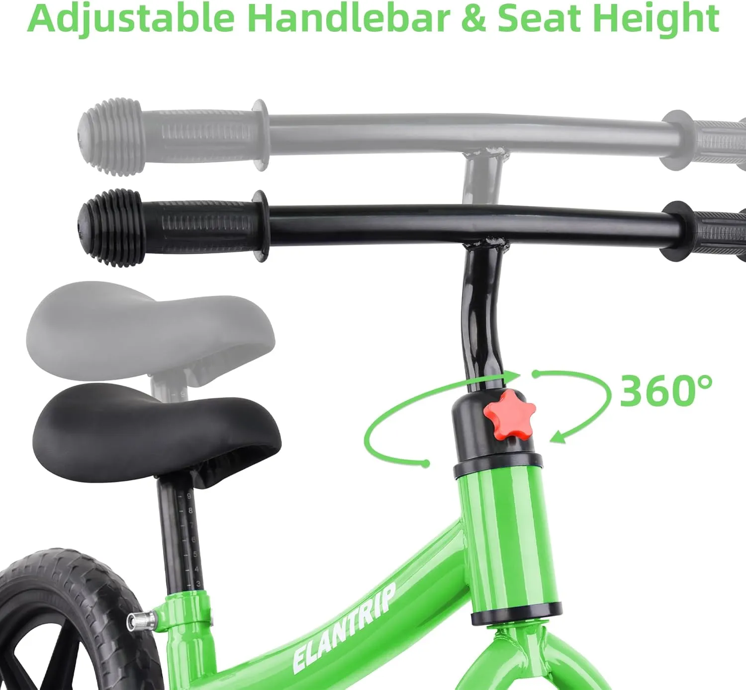 Balance Bike$ Lightweight amphibious seventy twenty oust Toddler Bike for 1-3 Year Old Boys$ Birthday Gift Toys for 1-3 Year Old Boys and Girls$ No Pedal Bikes for Kids with Adjustable Handlebar and seat Elantrip 