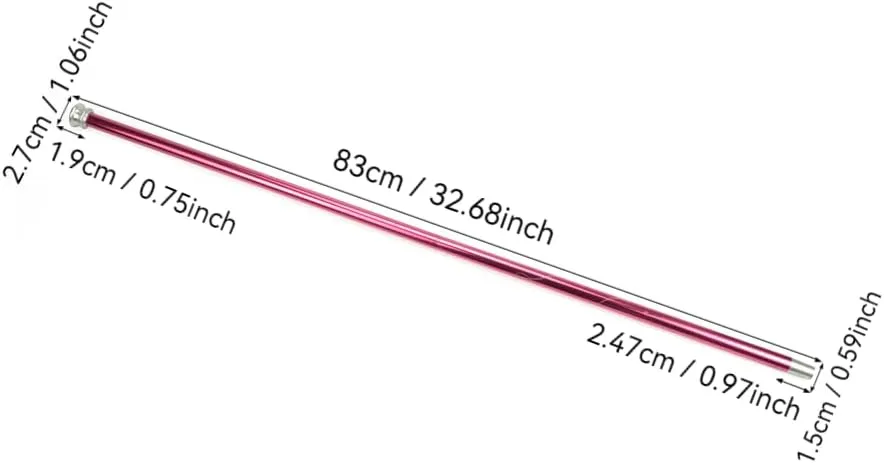 Balanced Cane Levitation Magic Trick praise Magia Wand Magic Tricks Street Illusions(L 83cm, R 1.5cm) (Red) sumrica Magic Magician's Aluminum Dancing Cane Stick Magic Tricks in Air Wand Gimmick Floating 
