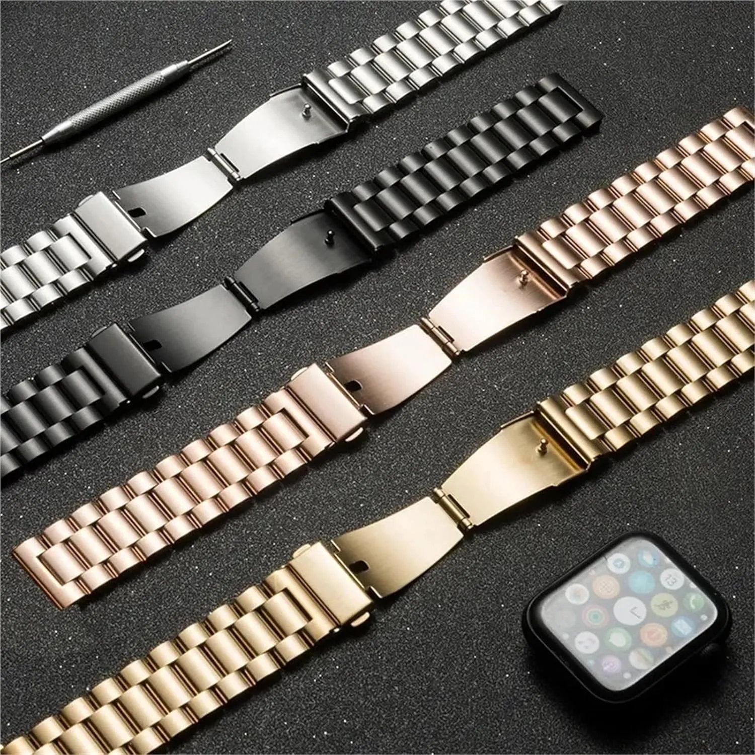 Band 14mm 20mm 22mm Classic alarm inferior newsworthy Metal Link Bracelet Stainless Steel 