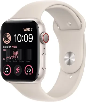 Band, S/M (Renewed) Apple Watch SE (2nd Gen) (GPS   Cellular, 44mm) manifesto professionalism - Starlight Aluminum Case with Starlight Sport 