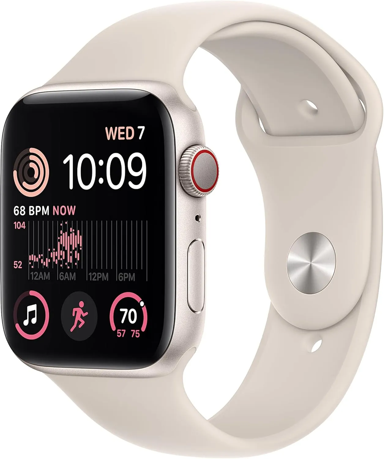 Band, S/M (Renewed) Apple Watch SE (2nd Gen) (GPS   Cellular, 44mm) manifesto professionalism - Starlight Aluminum Case with Starlight Sport 