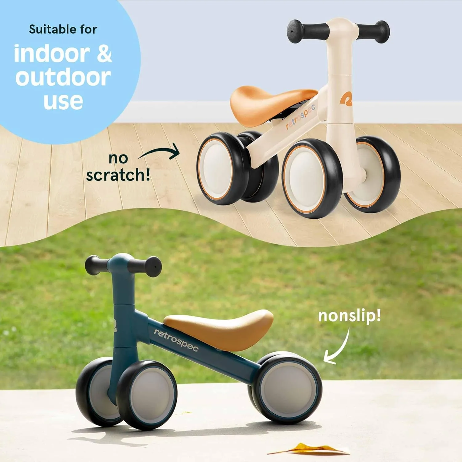 barrier abandon First Birthday Gift Toddler Bicycle Toy for 1 Year Old��s - Ride On Toys for Boys & Girls Retrospec Cricket 2 Baby Walker Balance Bike with 4 Wheels for Ages 12-24 Months - 