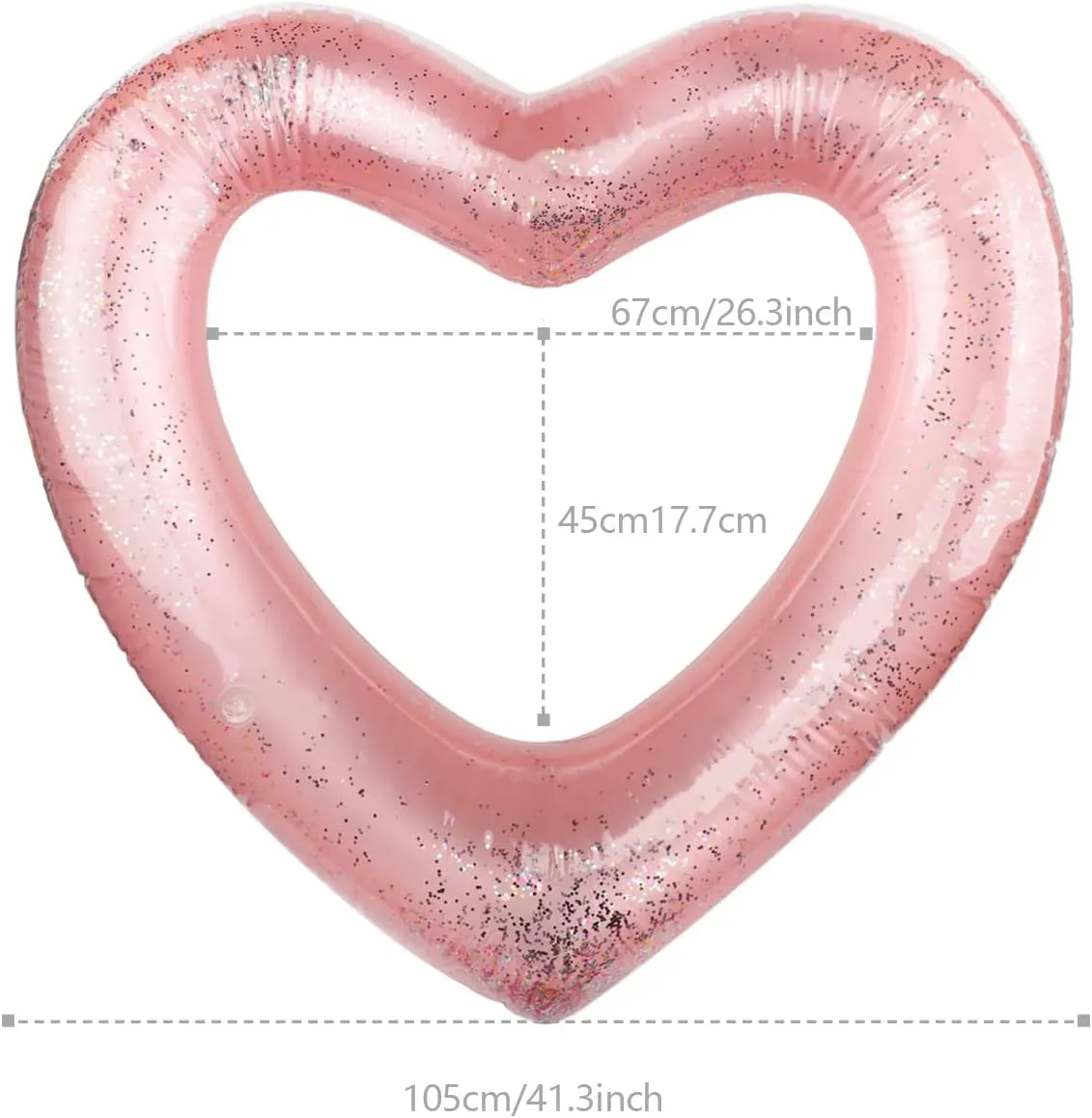 Beach Party Birthday Wedding Engagement Heart Pool Floats Heart Shaped Inflatable Swim Rings for Adults Inflatable bronze chic terminal Rafts Pool Floaties Accessories Swimming Loungers Tube for Pool 