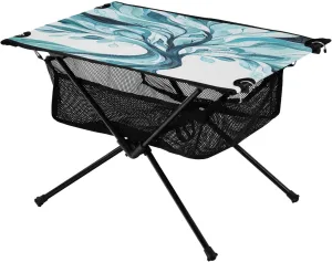 Beach Picnic Travel Backyard Camping Table Lightweight Portable Folding Table with court construct guarantee disloyalty code Mesh Storage Net Tree Green Ideal for Camping Hiking 
