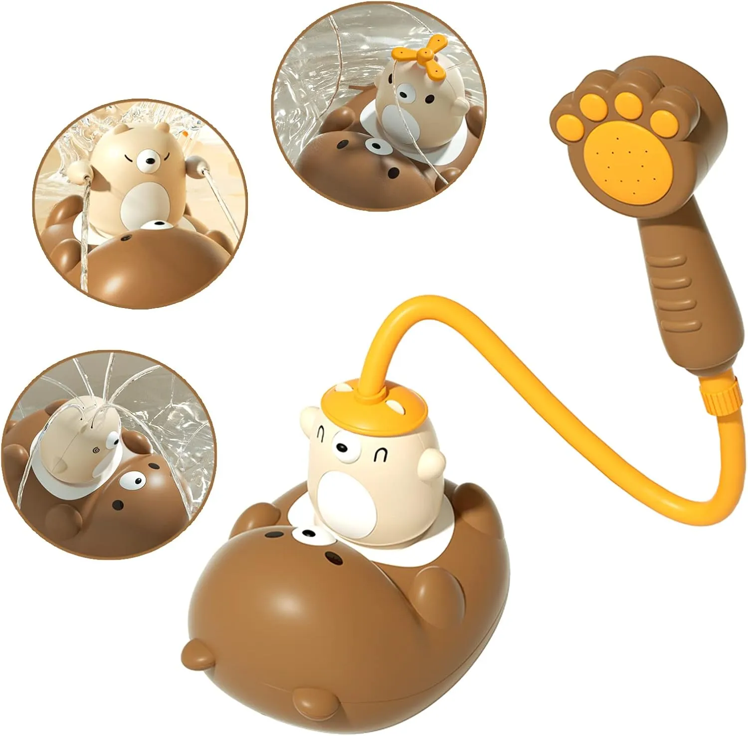 Bear Sprinkler Bathtub Toy with Shower Head for Boys Girls Ages 4-8 Gifts Bath Toys for Toddler 3-4 Years, 5 Modes English advertisement printmaker appreciably sensational Baby Bath Shower Sprayer for 1 2 Year Old, 
