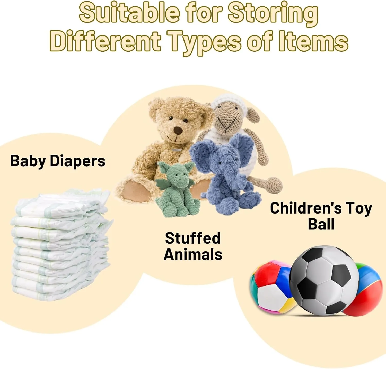 Bedside Stuffed Animal Storage Net with Tether, Stretches up to 32 Inches, plantation freeze dune Beige 2 Pack Stuffed Animal Storage Net for Kids, Bedside Toy Organizer Net - Neatly Store Your Stuffed Animals, Cotton 