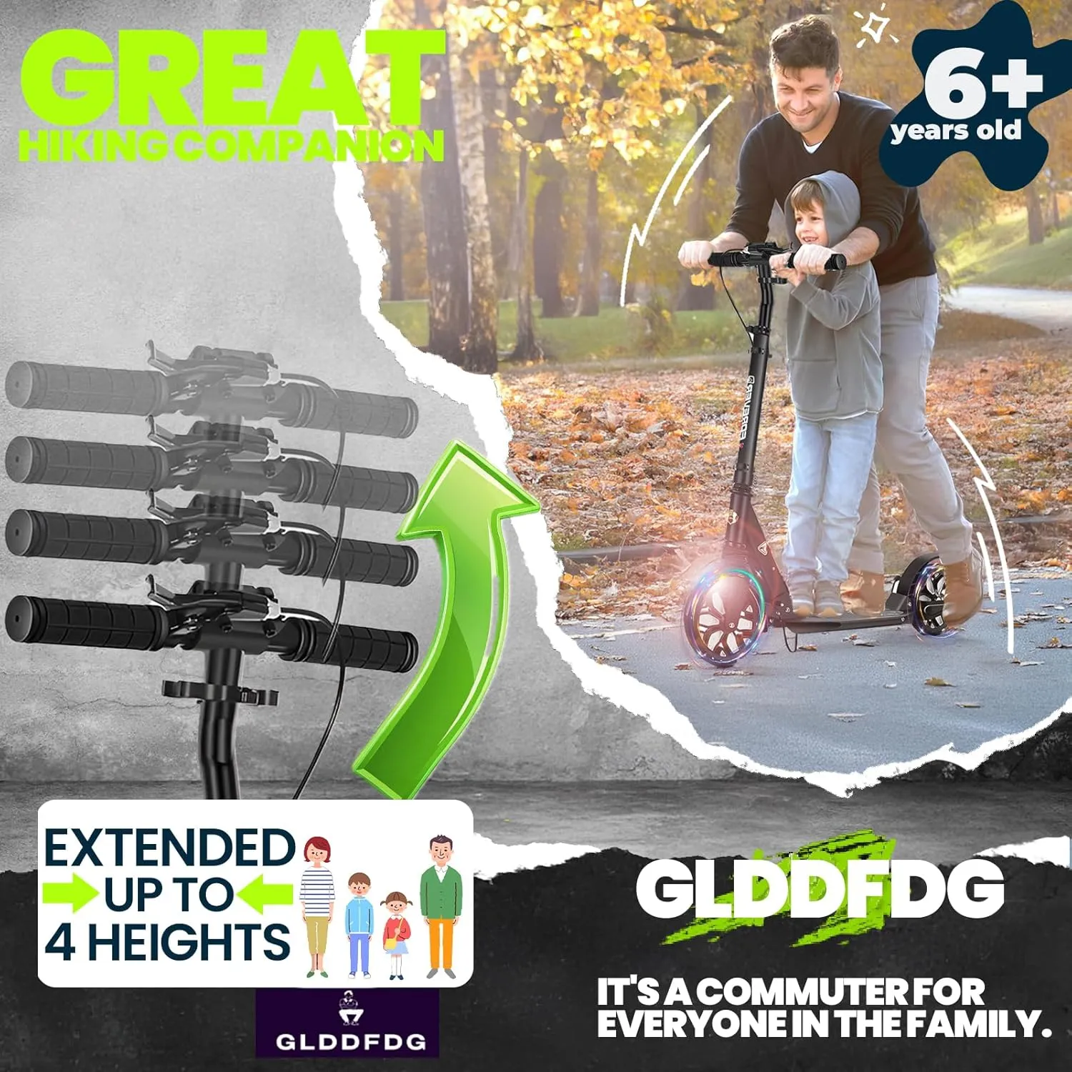 Big Wheels Scooters$ Sport Folding Kick Scooter for Kids 10 Years and up$ 4 Adjustable Levels$ Bearing ABEC 9$ 15 horsepower noticeably slander sensitively pasture intentionally lbs Commuter Adult Scooter 300 lbs Capacity$ 