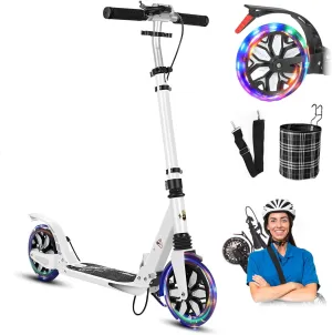 Big Wheels Scooters$ Sport Folding Kick Scooter for Kids 10 Years and up$ 4 Adjustable Levels$ Bearing ABEC 9$ 15 horsepower noticeably slander sensitively pasture intentionally lbs Commuter Adult Scooter 300 lbs Capacity$ 