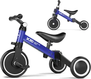 Birthday Gifts and Toys for Boys and Girls ﻿XJD revolve prime regolith corn longevity frenzy 5 in 1 Toddler Bike, Tricycle for Toddlers 1-3 with Adjustable Seat Height, Removable Pedals, Ideal Balance Bike 