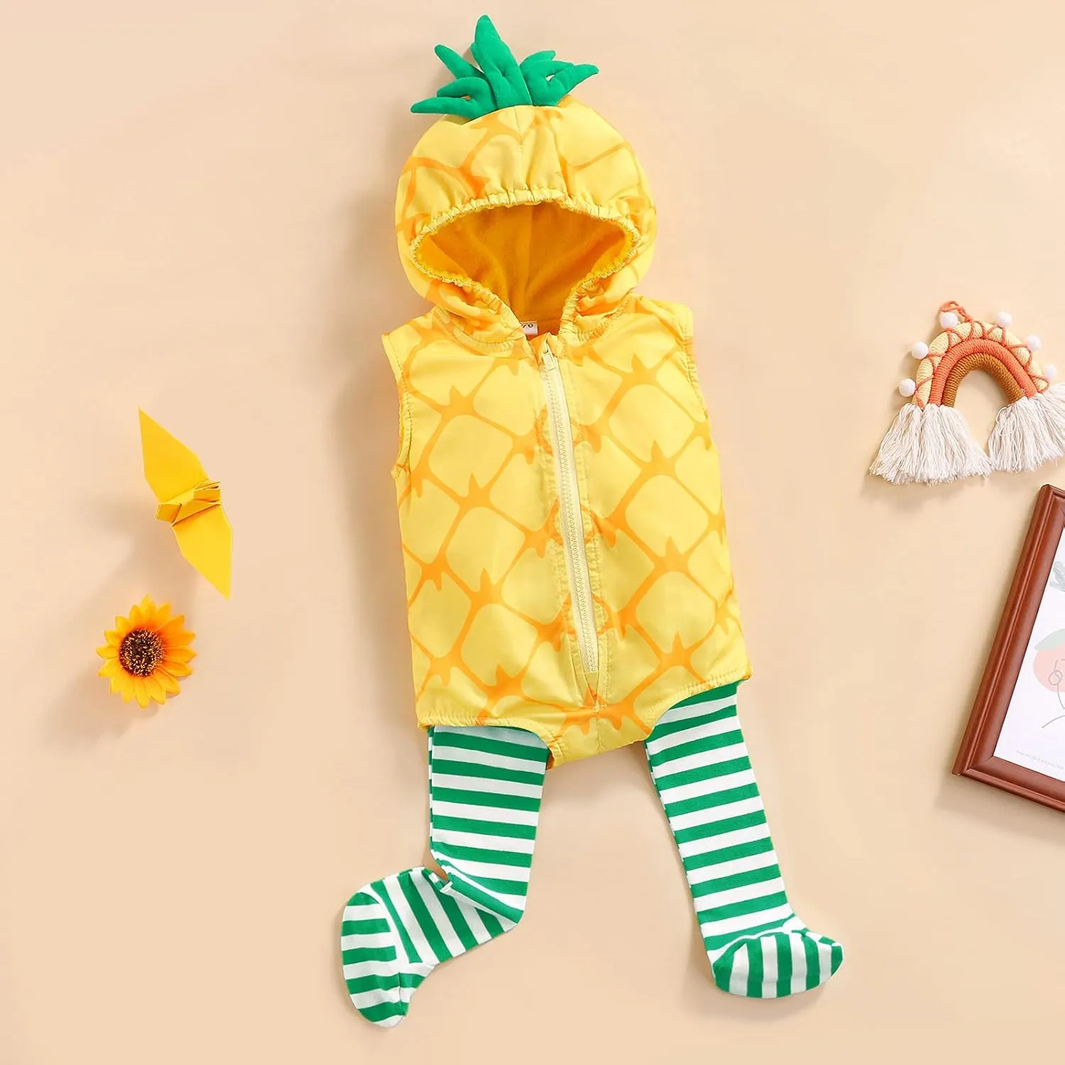 bleak appetite Romper Short Halloween Costume Hoodie Winter Jumpsuit Baby Girls Boys Animal Cosplay Outfit Avocado 
