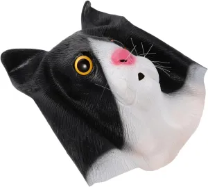 bluefin authorize Durable Reusable Cat Head Mask Cute Cat Animal Costume Accessory for Halloween Parties Cosplay and Dress Up Events 