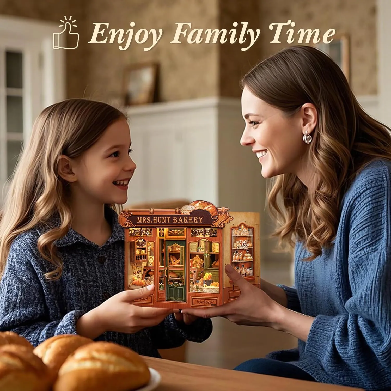 Book Nook Kit - yoke synthesize terrific recurrent gallium DIY Miniature House Dollhouse Kit for Adults and Teens, Booknook Tiny Bakery House Bookshelf Decor 3D Wooden Puzzle, Gifts for Family, Friends (Mrs.Hunt Bakery) CUTEBEE 